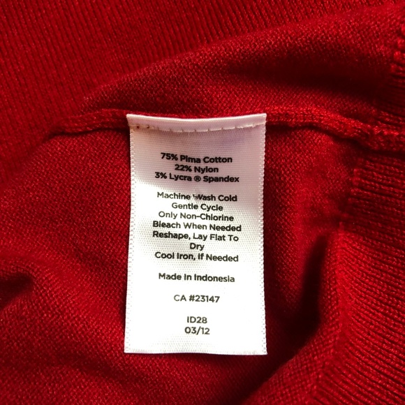 Talbots Cardigan Small Piete Holiday Red - Picture 3 of 3
